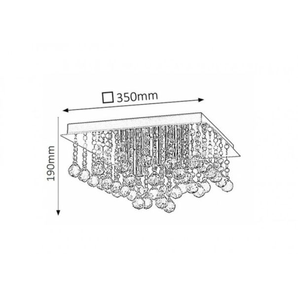 Rabalux Plafonjera Corinna E14 5x MAX 40W hrom (2618) - 2618