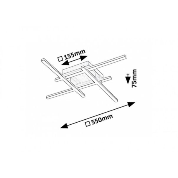 Rabalux Plafonjera Demir LED 24W crno zlato (71398) - RAS003167A00000