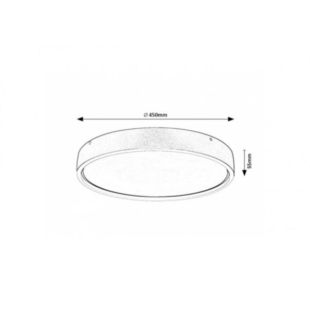 Rabalux Plafonjera Dewson LED 37W brušeni aluminijum (71289) - RAS002916A00000