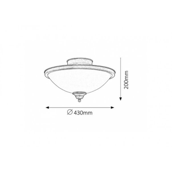 Rabalux Plafonjera Elisett E14 2x MAX 40W bronzana (2759) - 2759