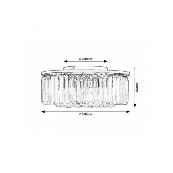 Rabalux Plafonjera Eloisa E27 3x MAX 25W crna (71093) - RAS002749A00000