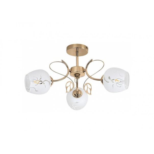 Rabalux Plafonjera Fauna E27 3x MAX 40W zlatna (5098) - 5098