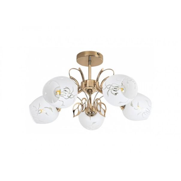 Rabalux Plafonjera Fauna E27 5x MAX 40W zlatna (5099) - 5099