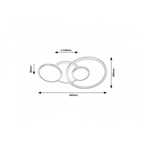 Rabalux Plafonjera Fulvia LED 50W brušeni hrom (6890) - 6890-1