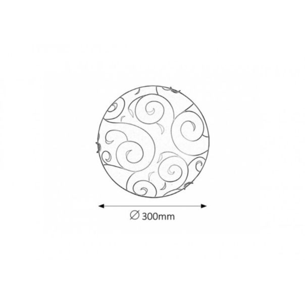 Rabalux Plafonjera Harmony Lux E27 1x MAX 60W ovas hrom (3852) - 3852