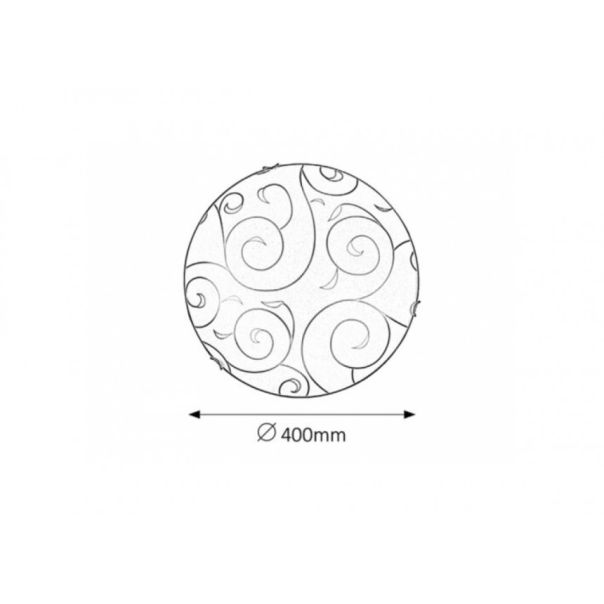 Rabalux Plafonjera Harmony Lux E27 2x MAX 60W ovas hrom (3853) - 3853