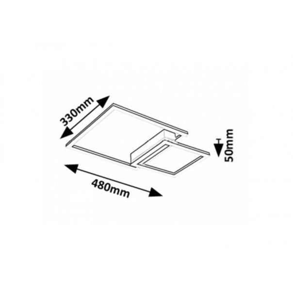 Rabalux Plafonjera Heleth LED 24W crna (71376) - RAS003145A00000