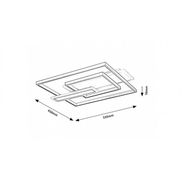 Rabalux Plafonjera Herkules LED 50W crna (2932) - RAS000090A00000