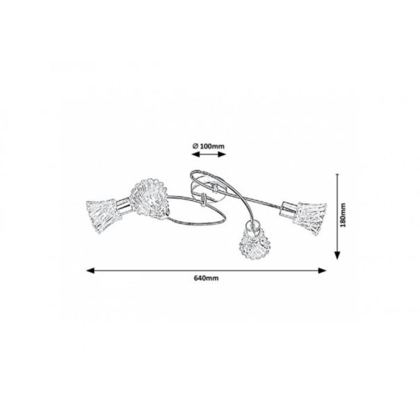 Rabalux Plafonjera Hestia E14 4x MAX 40W hrom (5302) - 5302