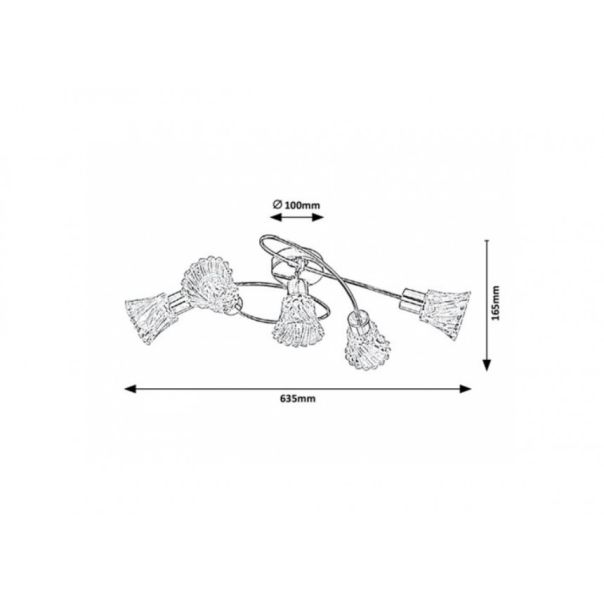 Rabalux Plafonjera Hestia E14 5x MAX 40W hrom (5304) - 5304