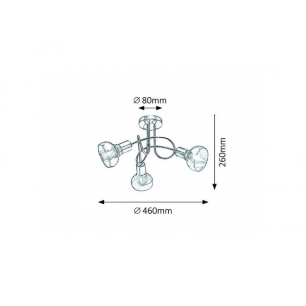 Rabalux Plafonjera Holly E14 3x MAX 40W antično zlato (5548) - 5548