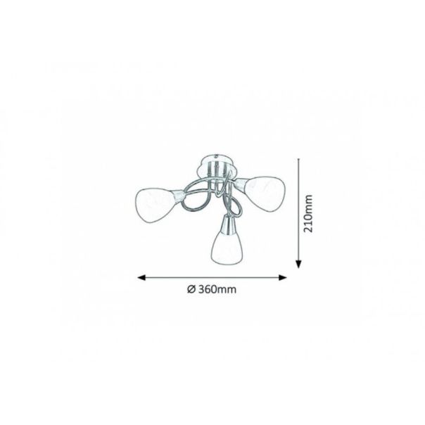 Rabalux Plafonjera Jenna E14 3x MAX 40W antična bronza (5533) - 5533