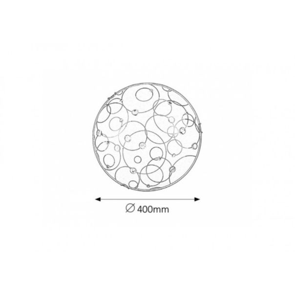 Rabalux Plafonjera Jolly E27 2x MAX 60W beli sa motivima (1862) - 1862-1-1