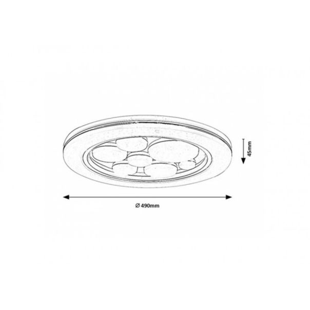 Rabalux Plafonjera Lagertha LED 36W hrom (2012) - 2012-1