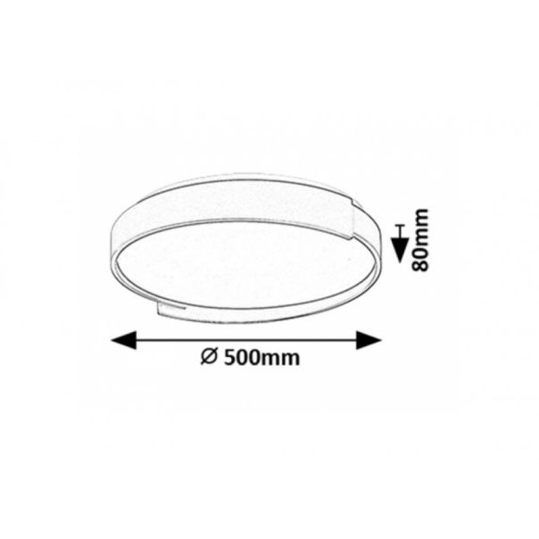 Rabalux Plafonjera Laleh LED 48W crna (71306) - RAS003116A00000