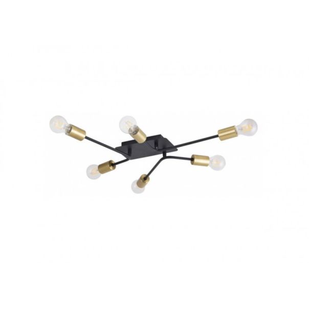 Rabalux Plafonjera Lanny E27 6x MAX 15W crna (2103) - 2103-1-1