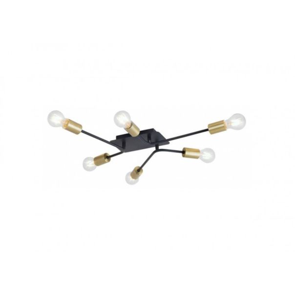 Rabalux Plafonjera Lanny E27 6x MAX 15W crna (2103) - 2103-1-1