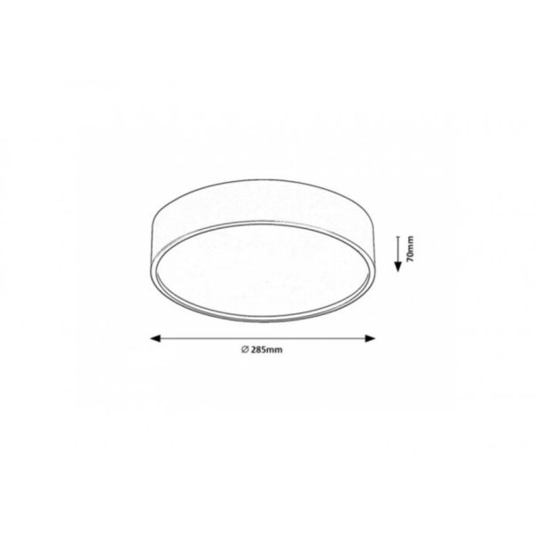 Rabalux Plafonjera Larcia LED 19W crna (75011) - 75011-1
