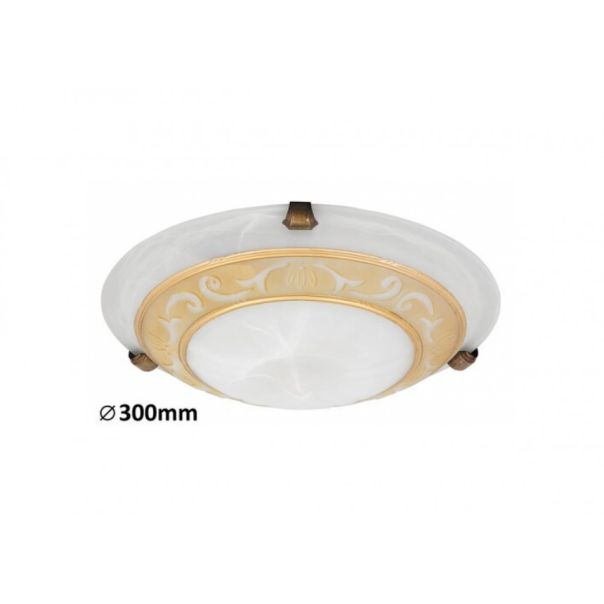 Rabalux Plafonjera Laretta E27 1x MAX 60W belo staklo - alabaster (3713) - 3713-1-1