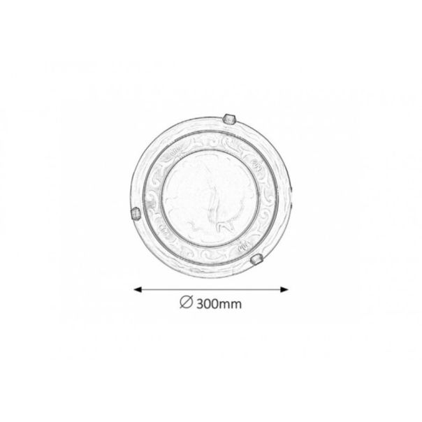 Rabalux Plafonjera Laretta E27 1x MAX 60W belo staklo - alabaster (3713) - 3713-1-1
