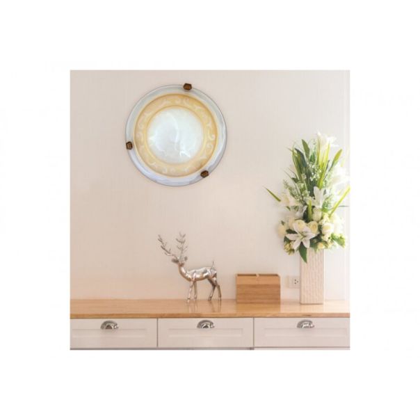 Rabalux Plafonjera Laretta E27 1x MAX 60W belo staklo - alabaster (3713) - 3713-1-1