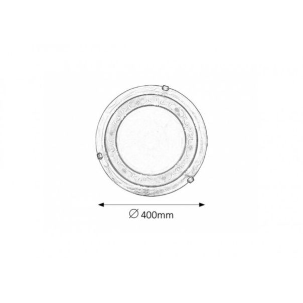 Rabalux Plafonjera Laretta E27 2x MAX 60W belo staklo - alabaster (3714) - 3714