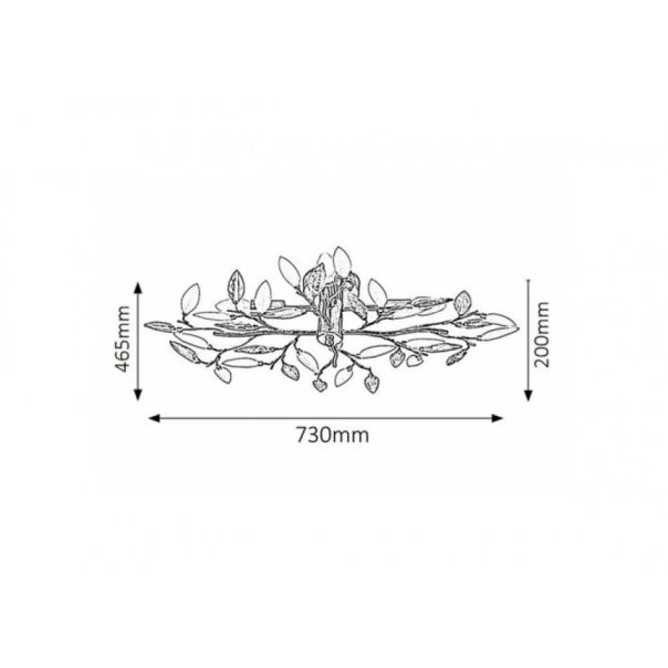 Rabalux Plafonjera Lilian E14 4x MAX 40W antično smeđe (2849) - 2849-1