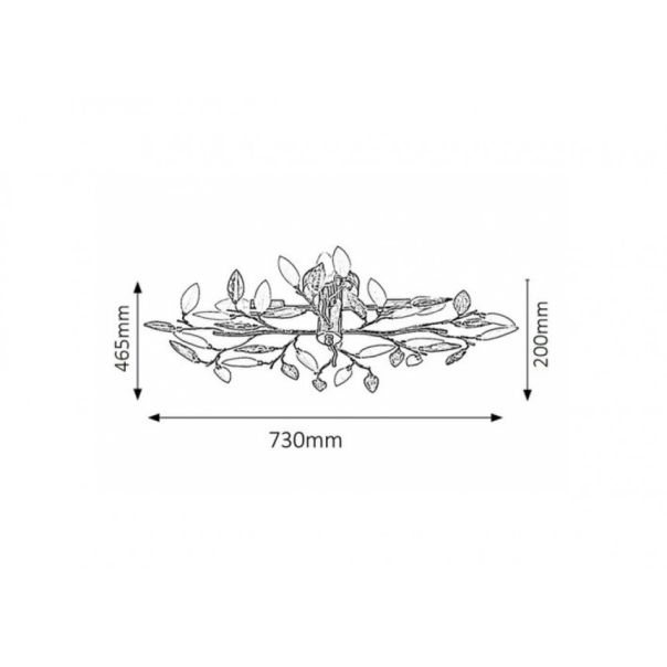 Rabalux Plafonjera Lilian E14 4x MAX 40W hrom (2839) - 2839