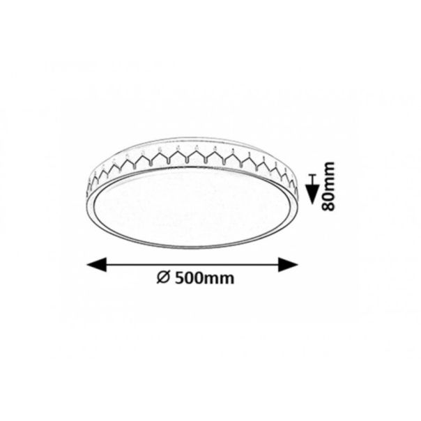 Rabalux Plafonjera Malin LED 48W crno sivo (71304) - RAS003114A00000