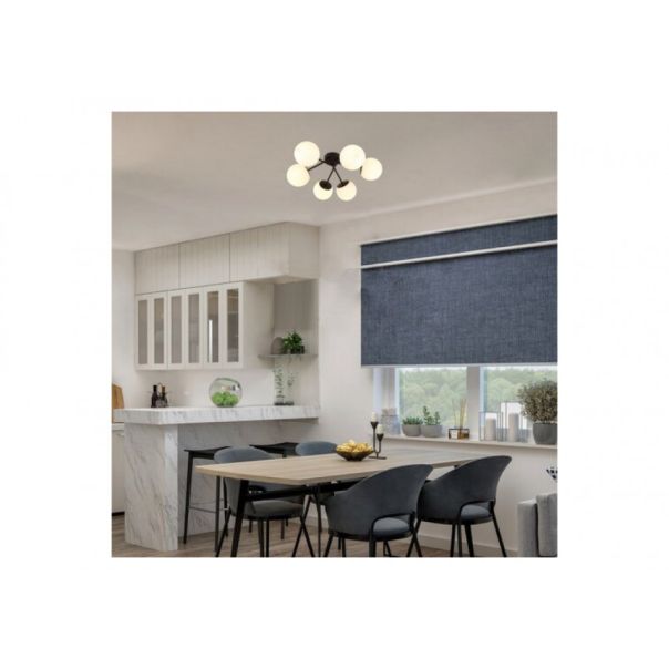 Rabalux Plafonjera Meduza E14 6x MAX 20W mat crno (71294) - RAS002920A00000