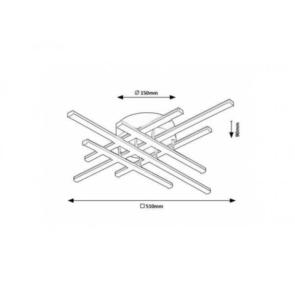 Rabalux Plafonjera Nayara LED 40W srebrna (3014) - 3014