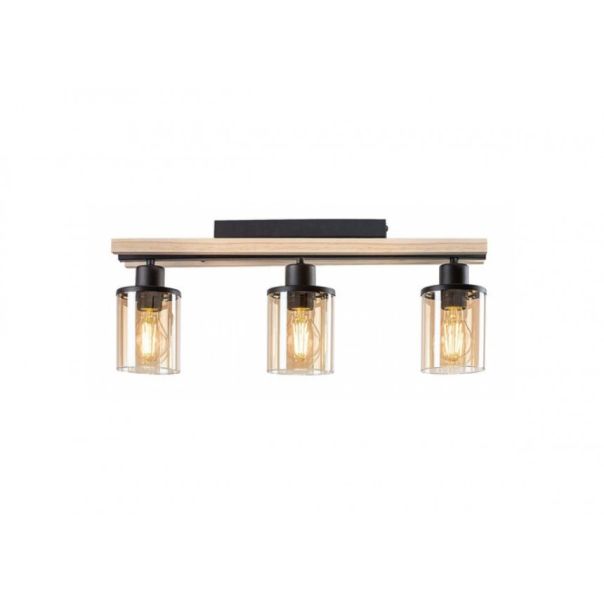 Rabalux Plafonjera Niylah E27 3x MAX 25W crna (71083) - 71083