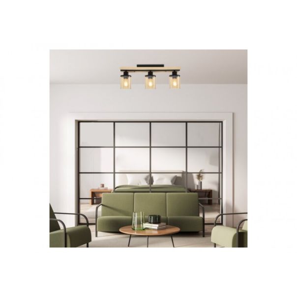 Rabalux Plafonjera Niylah E27 3x MAX 25W crna (71083) - 71083