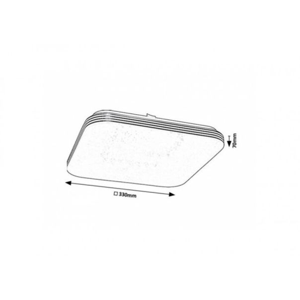 Rabalux Plafonjera Oscar2 LED 18W bela (71180) - RAS002779A00000