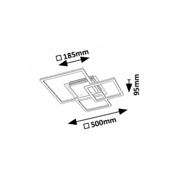 Rabalux Plafonjera Ottavia LED 40W crna (71371) - RAS003140A00000