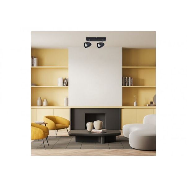 Rabalux Plafonjera Perico GU10 2X MAX 5W crna (73017) - RAS002527A00000