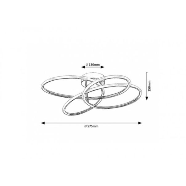 Rabalux Plafonjera Piero LED 30W hrom (6955) - 6955-1