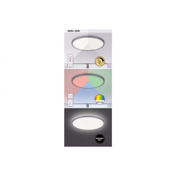 Rabalux Plafonjera Rasmus LED 22W srebrna (2291) - 2291-1