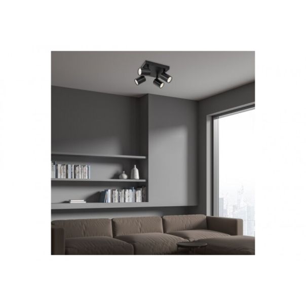 Rabalux Plafonjera Rogelio GU10 4X MAX 5W mat crno (73026) - RAS002569A00000