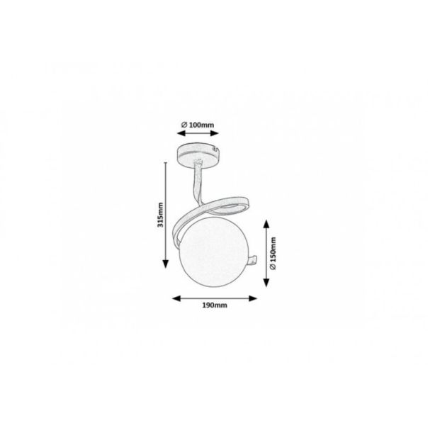 Rabalux Plafonjera Sarabi E27 1x MAX 20W zlatna (71301) - RAS002927A00000