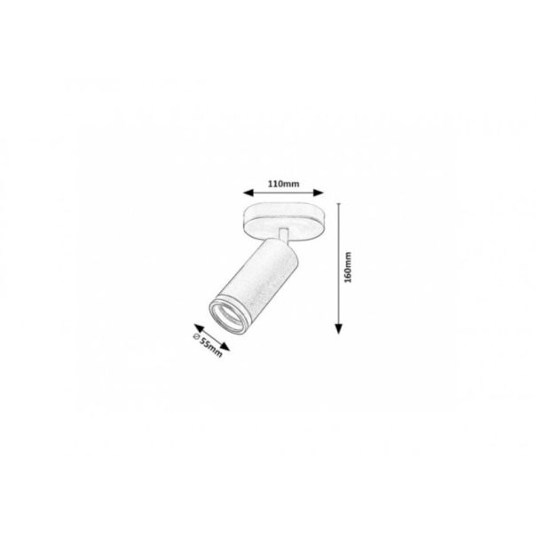 Rabalux Plafonjera Senobia GU10 1x MAX 35W crna (73033) - RAS002539A00000