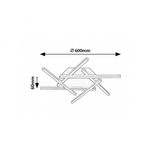 Rabalux Plafonjera Severine LED 40W crno zlato (71365) - RAS003134A00000
