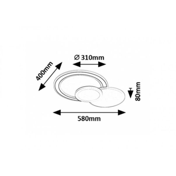 Rabalux Plafonjera Stavros LED 40W crna (71402) - RAS003170A00000