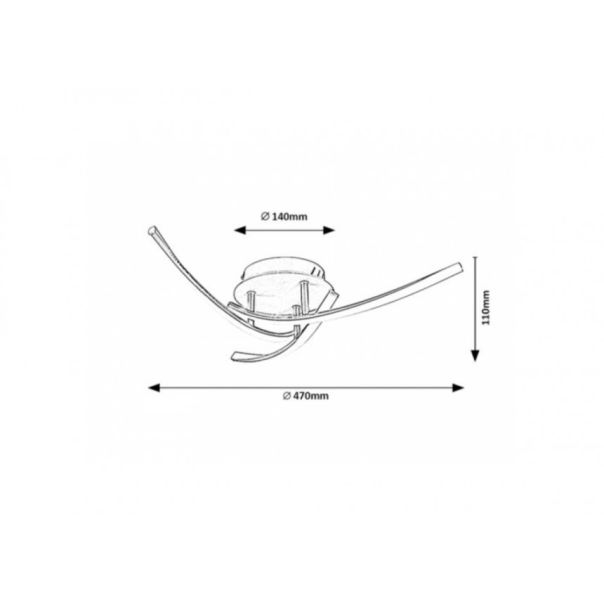 Rabalux Plafonjera Tatjana LED 22W srebrna (3144) - 3144