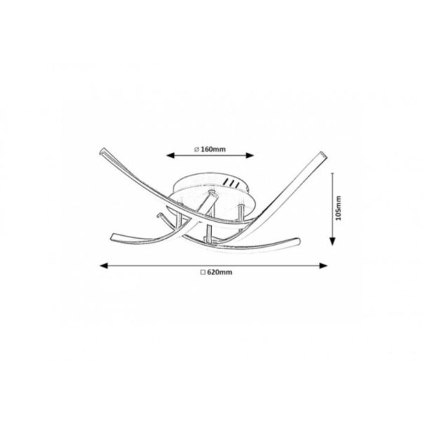 Rabalux Plafonjera Tatjana LED 30W srebrna (3145) - 3145