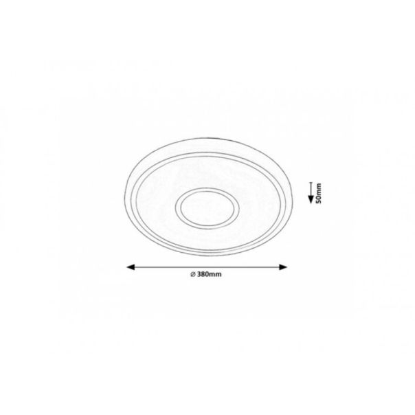 Rabalux Plafonjera Taytum LED 25W bela (71117) - 71117-1