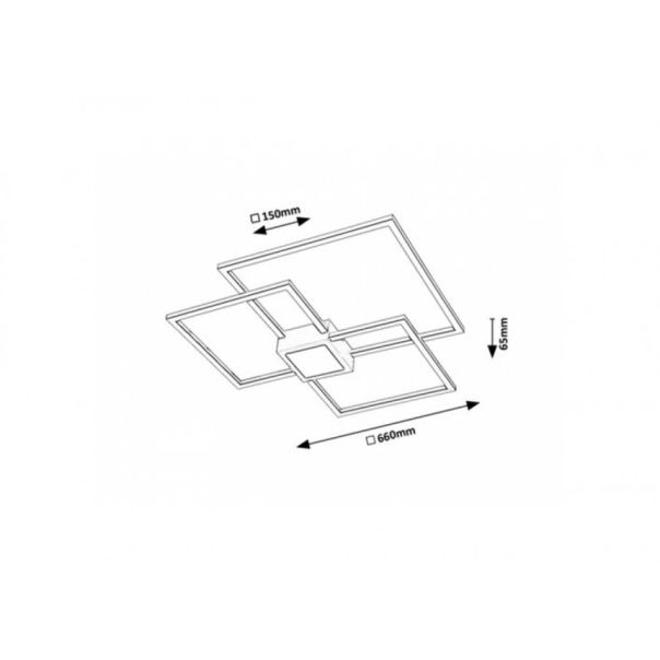 Rabalux Plafonjera Thabita LED 38W mat crno (6868) - 6868