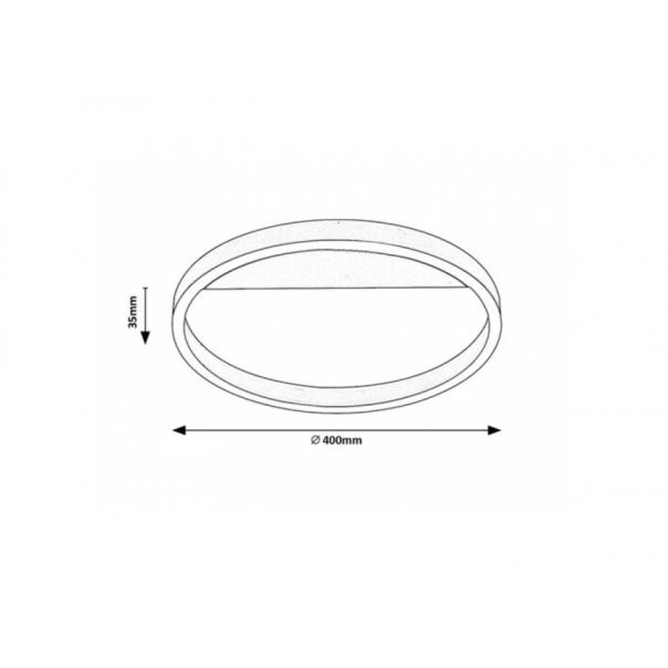 Rabalux Plafonjera Thric LED 20W crno zlato (71309) - RAS002929A00000