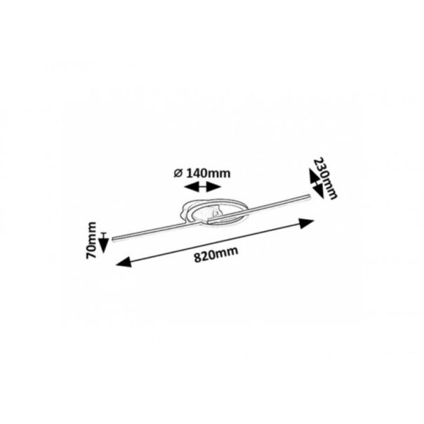 Rabalux Plafonjera Twisterra LED 24W crna (71395) - RAS003164A00000