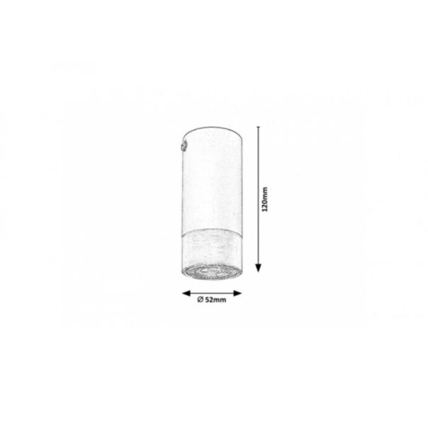 Rabalux Plafonjera Zircon GU10 1X MAX 5W mat crno (5074) - 5074